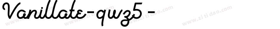 Vanillate-qwz5字体转换