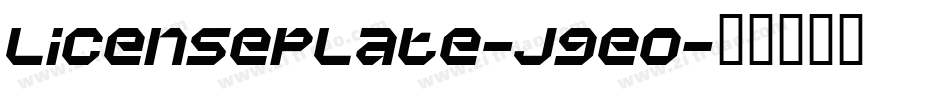 LicensePlate-j9eO字体转换