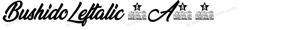BushidoLeftalic-2A58字体转换