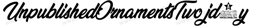 UnpublishedOrnamentsTwo-jd5y字体转换