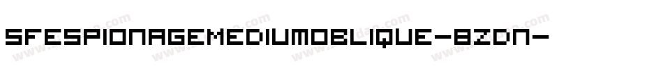 SfEspionageMediumOblique-8Zdn字体转换