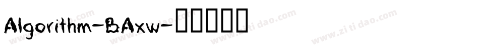 Algorithm-BAxw字体转换