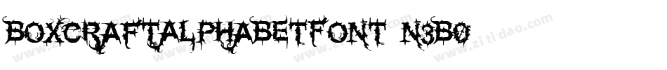 BoxcraftAlphabetFont-n3B0字体转换