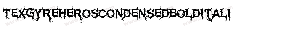 TexgyreheroscondensedBolditalic-R3B6字体转换