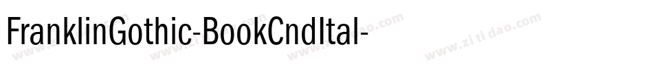 FranklinGothic-BookCndItal字体转换