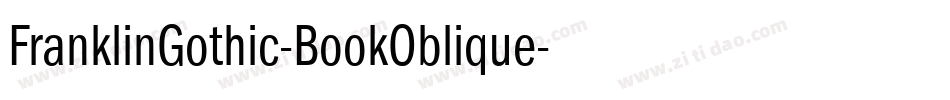 FranklinGothic-BookOblique字体转换