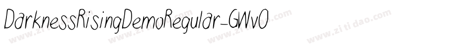 DarknessRisingDemoRegular-GWvO字体转换