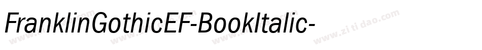 FranklinGothicEF-BookItalic字体转换