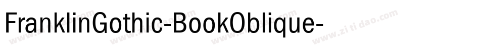 FranklinGothic-BookOblique字体转换