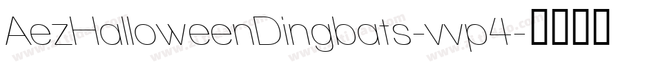 AezHalloweenDingbats-vvp4字体转换