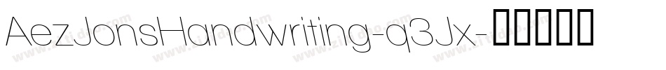 AezJonsHandwriting-q3Jx字体转换