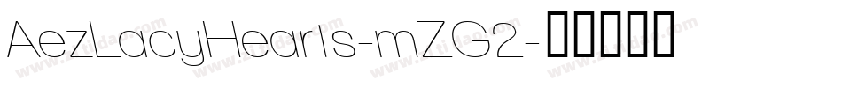 AezLacyHearts-mZG2字体转换