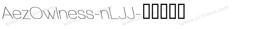 AezOwlness-nLJJ字体转换