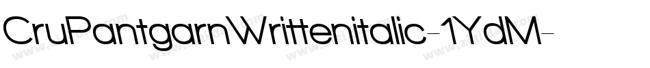 CruPantgarnWrittenitalic-1YdM字体转换