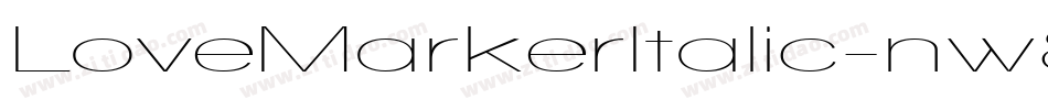 LoveMarkerItalic-nw84字体转换