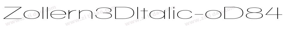 Zollern3DItalic-oD84字体转换