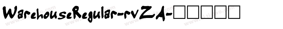 WarehouseRegular-rvZA字体转换
