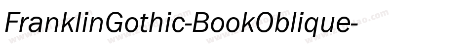 FranklinGothic-BookOblique字体转换