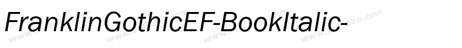 FranklinGothicEF-BookItalic字体转换