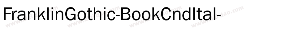 FranklinGothic-BookCndItal字体转换