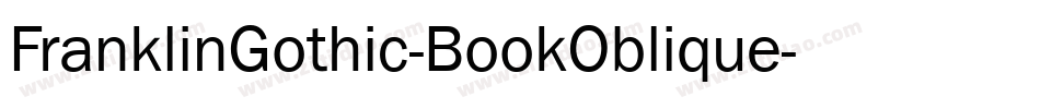 FranklinGothic-BookOblique字体转换