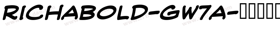 RichaBold-GW7a字体转换