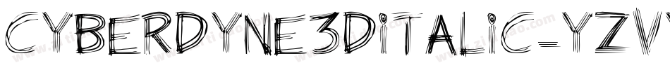 Cyberdyne3DItalic-yzVY字体转换
