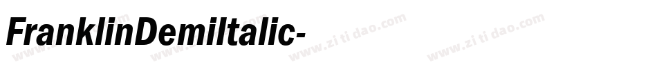 FranklinDemiItalic字体转换