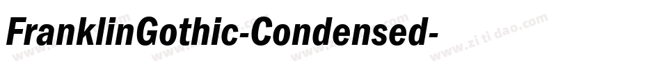 FranklinGothic-Condensed字体转换