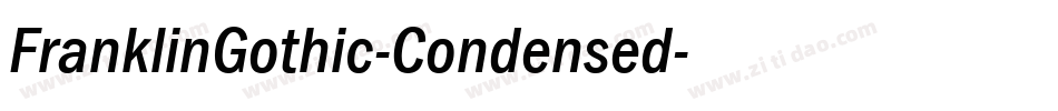 FranklinGothic-Condensed字体转换