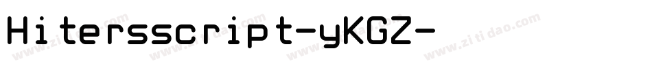 Hitersscript-yKGZ字体转换