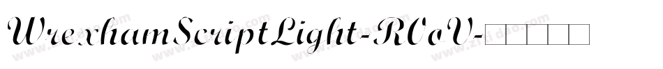 WrexhamScriptLight-R0oV字体转换