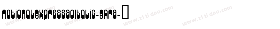 NationalExpress3DItalic-EArg字体转换