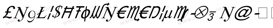 EnglishTowneMedium-X3na字体转换