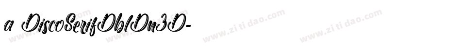 a_DiscoSerifDblDn3D字体转换