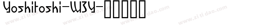 Yoshitoshi-W3Y字体转换