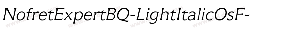 NofretExpertBQ-LightItalicOsF字体转换