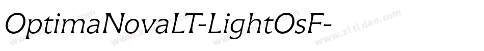 OptimaNovaLT-LightOsF字体转换