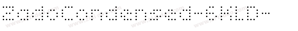 ZadoCondensed-6KLD字体转换