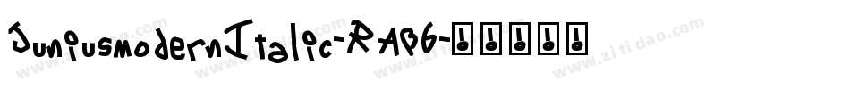 JuniusmodernItalic-RAB6字体转换