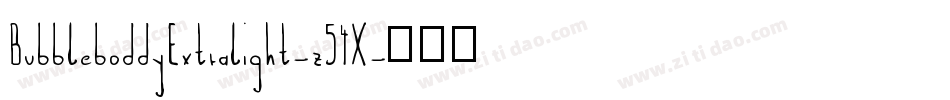 BubbleboddyExtralight-z54X字体转换