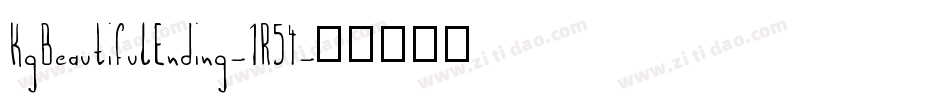 KgBeautifulEnding-1R54字体转换