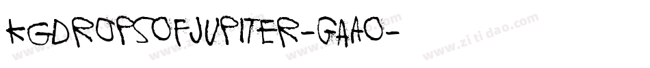KgDropsOfJupiter-GaAO字体转换