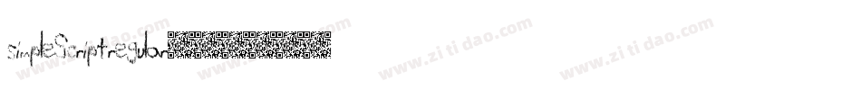 simpleScriptregular字体转换
