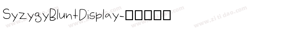 SyzygyBluntDisplay字体转换