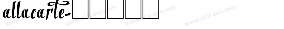 allacarte字体转换