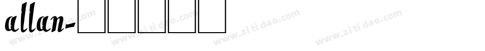 allan字体转换