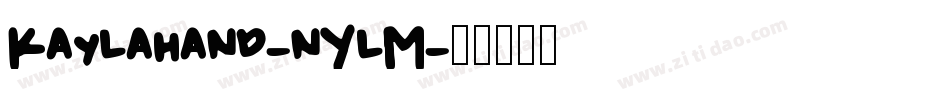 Kaylahand-nYlM字体转换