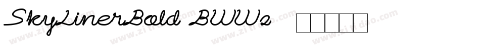 SkyLinerBold-BWWz8字体转换