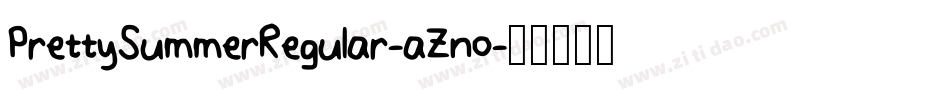 PrettySummerRegular-aZno字体转换